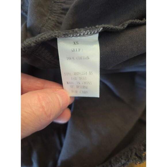 ALTAR'D STATE Washed Black Tiered Babydoll Dress Sz XS Pockets Raw Hem - Picture 6 of 8